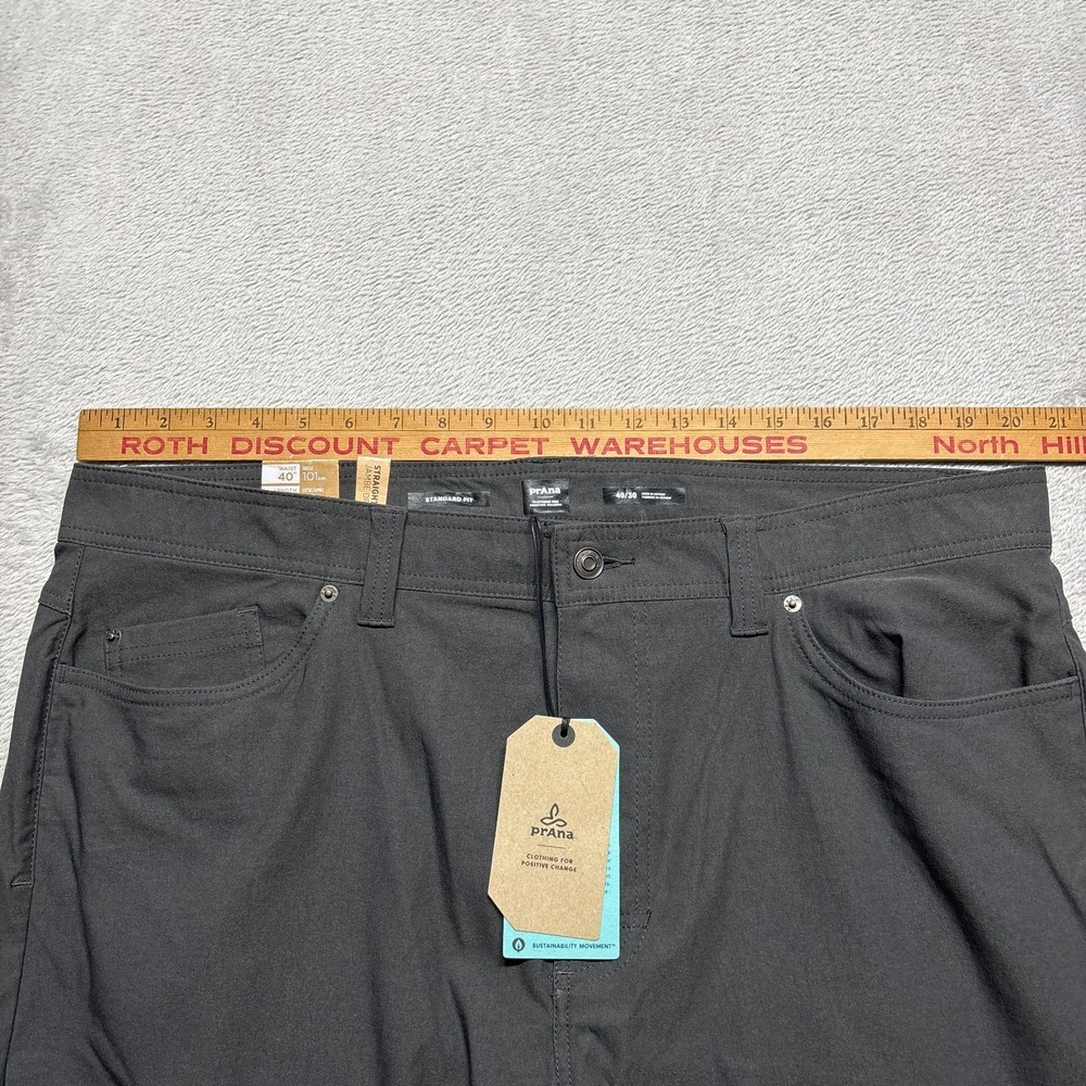NWT Prana Stretch Brion II Pants Mens 40(42)x32 Gray Lightweight MSRP $85 - Picture 6 of 8